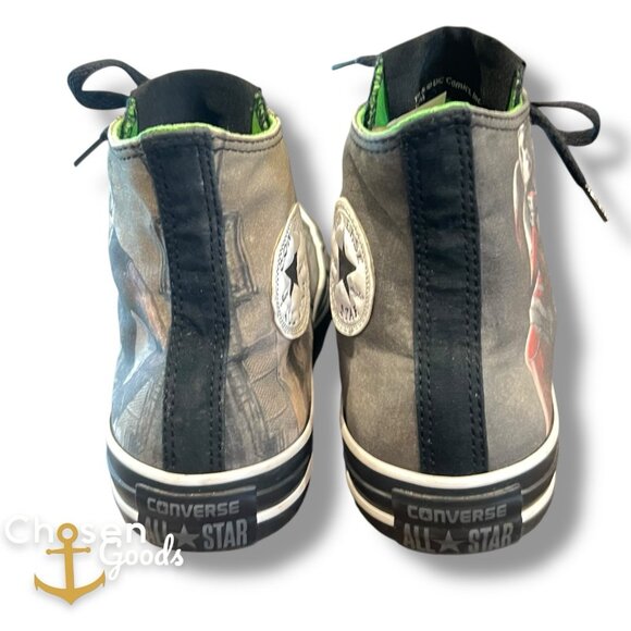 Converse x DC Comics Joker & Harley Quinn Art All Star High Tops Men 5 Women 7 - Picture 6 of 9